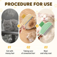 Cat And Dog Comb, Knot Remover, Hair Removal Tool, Pet Self-cleaning Comb, For Long Hair, Massage, Knot Removal, Hair Re
