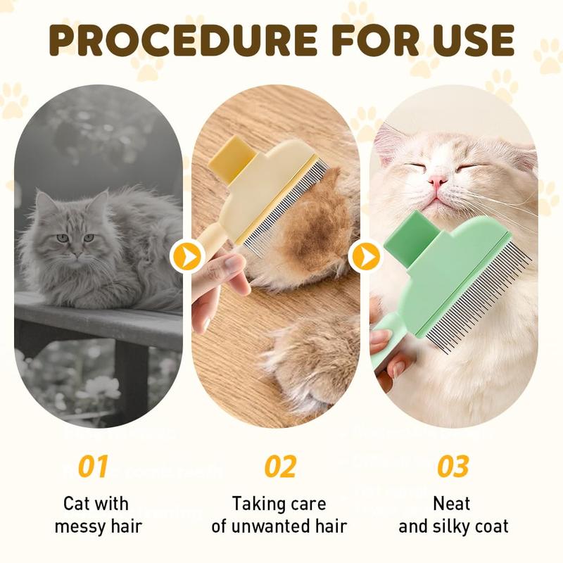 Cat And Dog Comb, Knot Remover, Hair Removal Tool, Pet Self-cleaning Comb, For Long Hair, Massage, Knot Removal, Hair Re