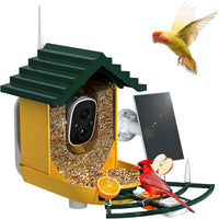 NAVFS Smart Bird Feeder Camera with Solar Panel, 2K Video & AI Bird ID