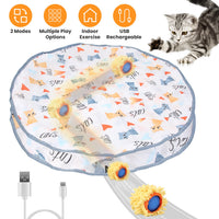 1Pc Cat Toys Ball Fast Rolling In Pouch Rechargeable Motion Activated Interactive Cat Toys For Indoor Cats Hide And Seek
