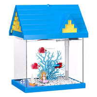 FREESEA 2-gallon Acrylic Fresh-keeping Fish Tank, Equipped With Filtration And Lighting, Suitable For Shrimp, Jellyfish,