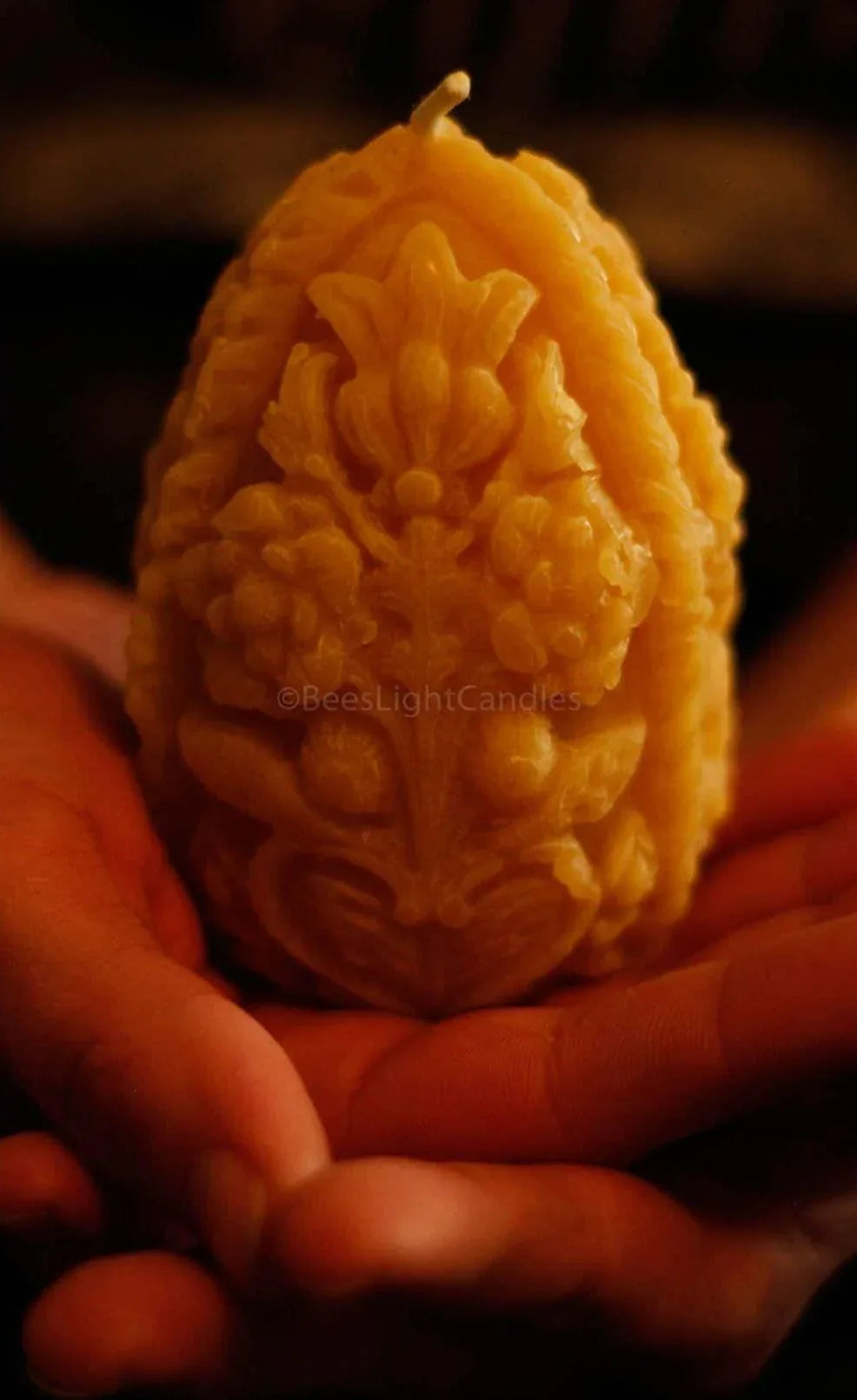 Decorative Egg Beeswax Candle - BIG FRENCHIES