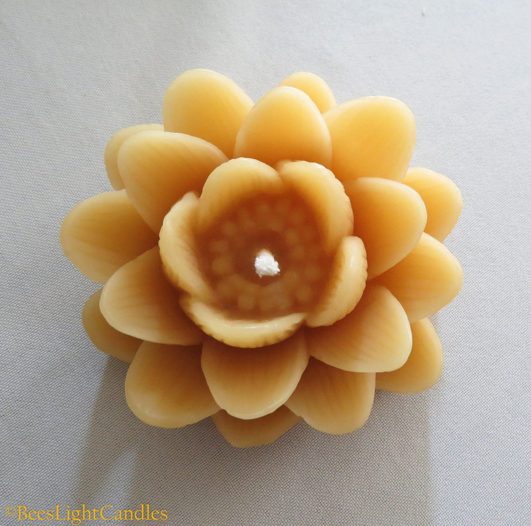 Delicate Lotus Flower Beeswax Candle - BIG FRENCHIES