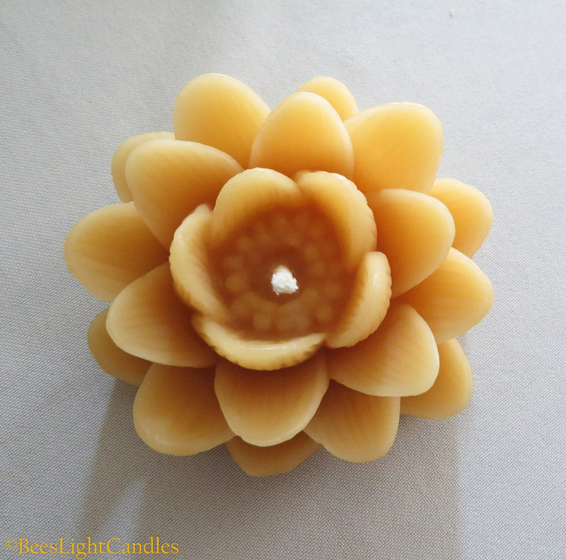 Delicate Lotus Flower Beeswax Candle - BIG FRENCHIES