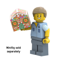 Gingerbread House - Christmas - Minifig Scale - Custom Printed  - Made Using LEGO® Parts
