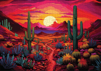 Desert Daze 1000 Piece Jigsaw Puzzle | Trippy Puzzle Co