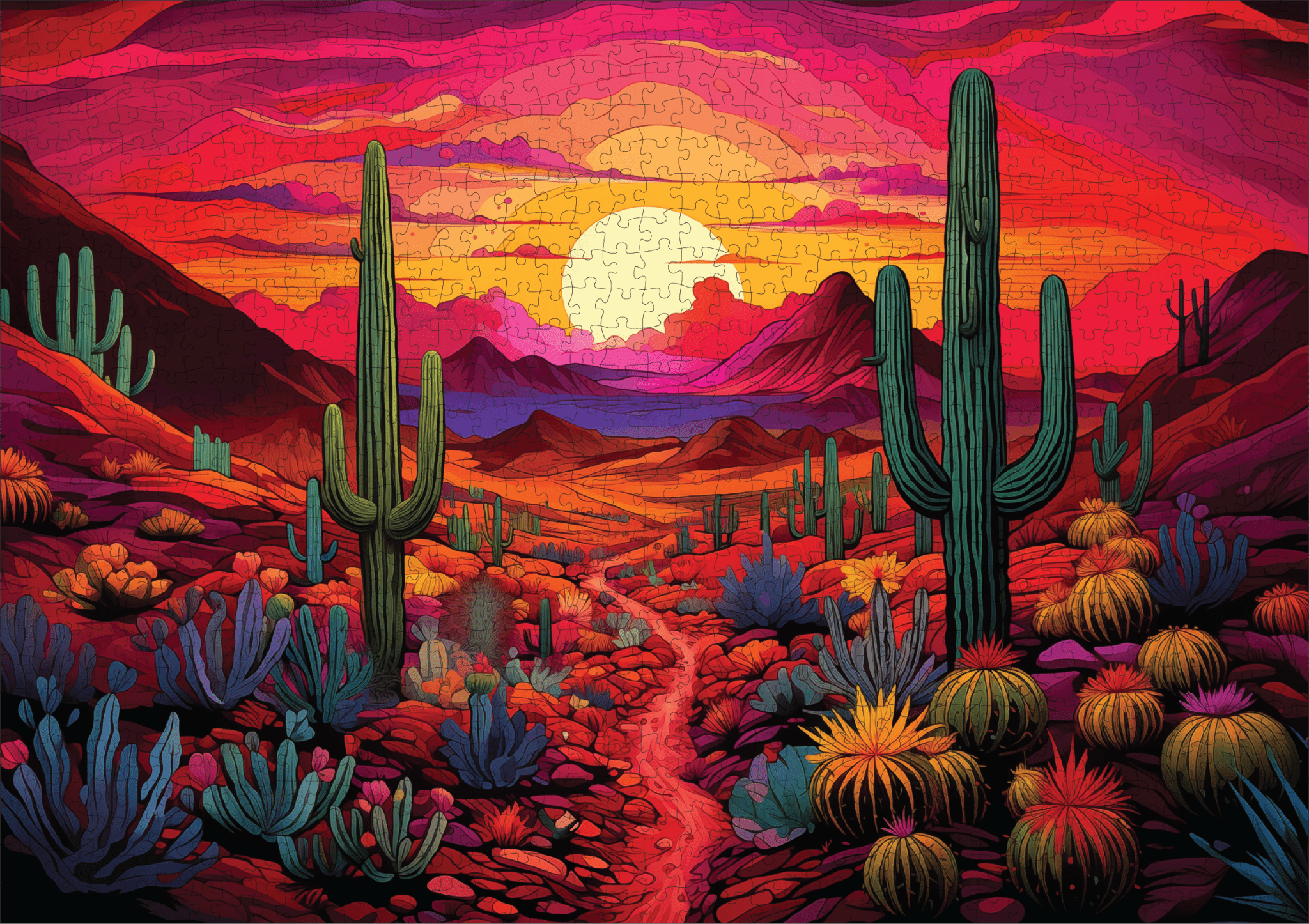 Desert Daze 1000 Piece Jigsaw Puzzle | Trippy Puzzle Co