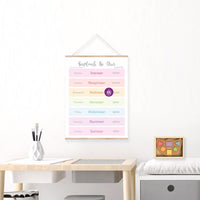 Bilingual Weekdays Poster • Gujarati | Hindi