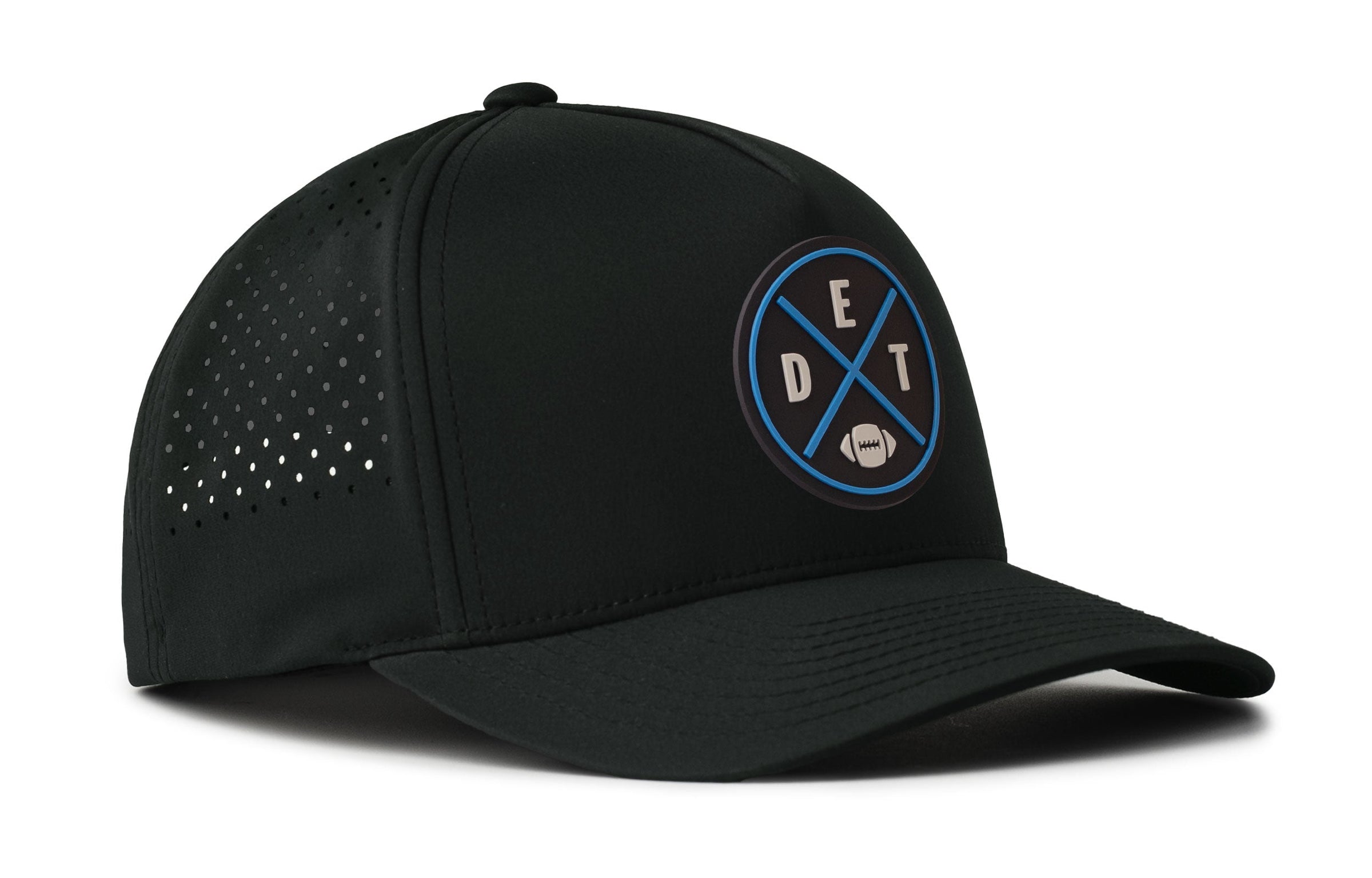 Detroit Football Performance 5-Panel Hat  |  Black DET X Flexfit Snapback