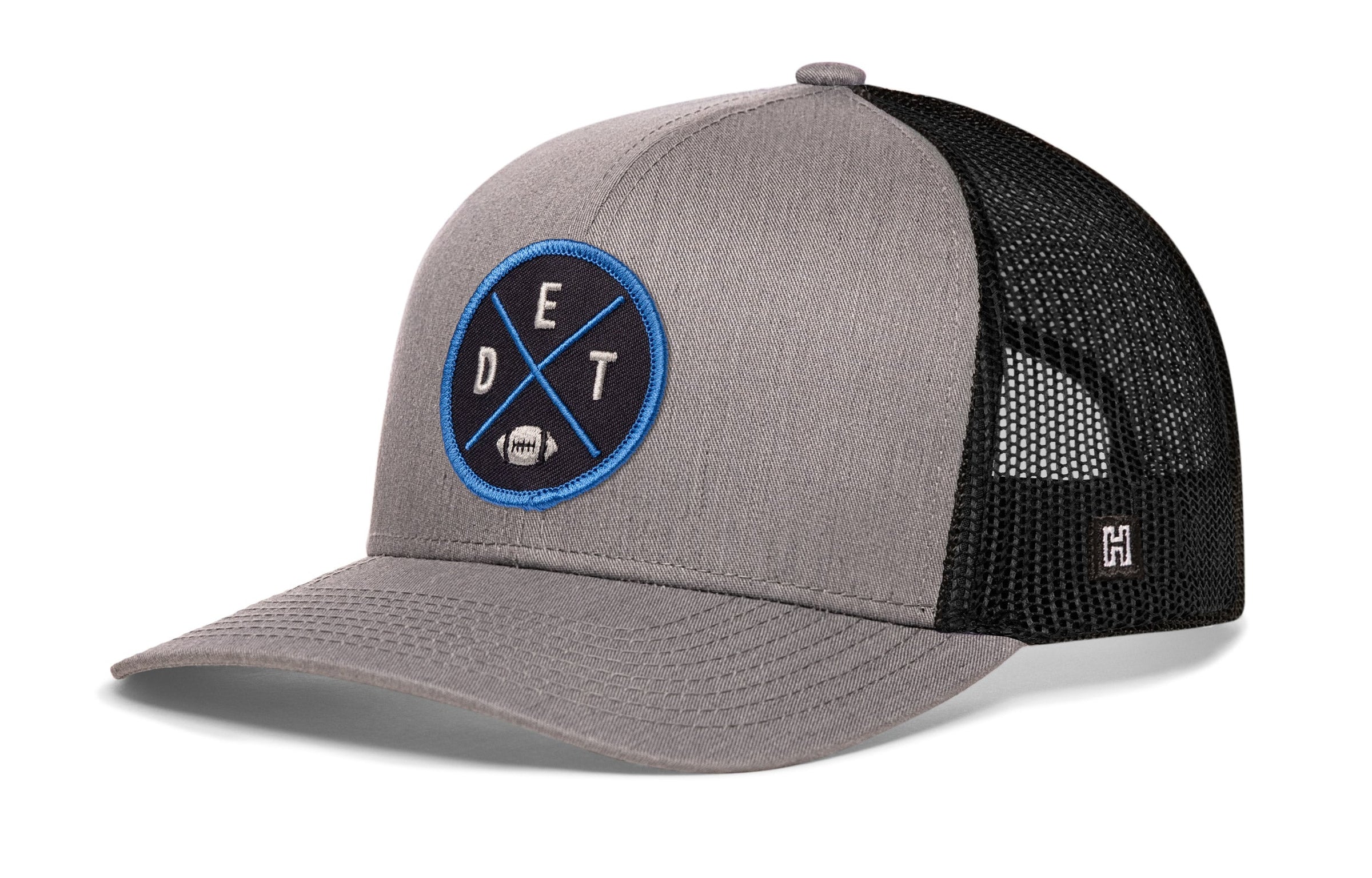 Detroit Football Trucker Hat  |  Black DET X Snapback