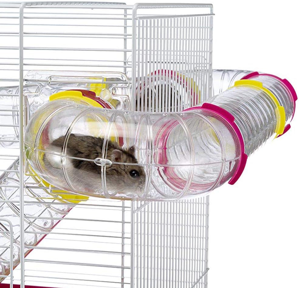 Laura Small Hamster Cage | Fun & Interactive Cage Measures 18.11L X 11.61W X 14.8H & Includes All Accessories - BIG FRENCHIES