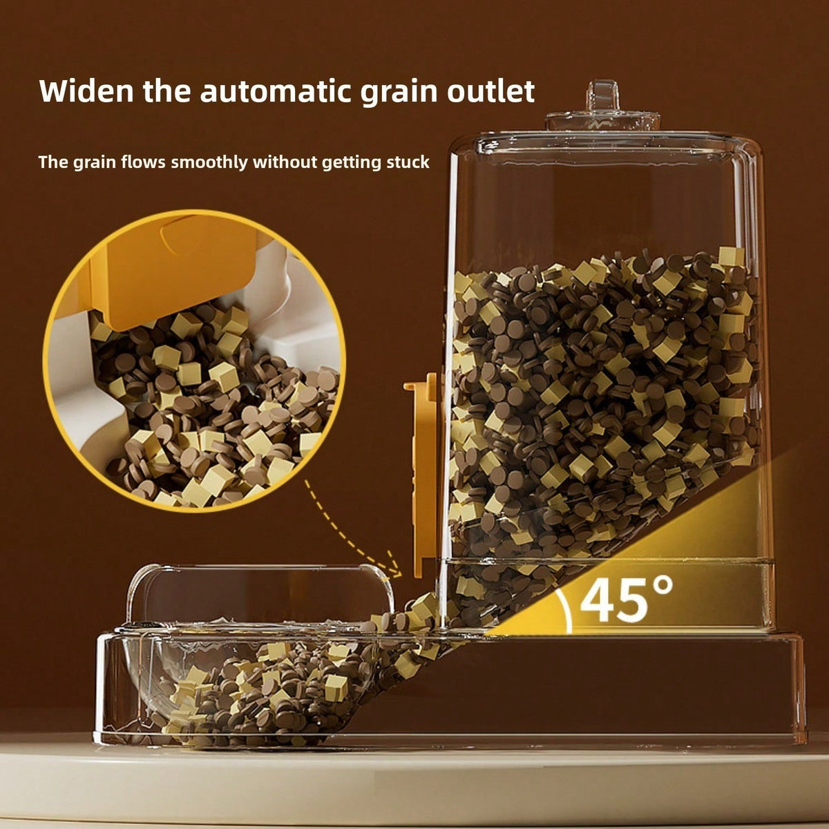 2 In 1 Automatic Pet Feeder And Water Dispenser, Large Capacity 2300ML Feeder & 1000ML Water Bowl, Gravity Refill Anti S