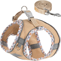Dog Harness and Leash Set No Pull Reflective Step In Adjustable Small Dogs Cats