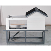 53-inch Double-tier Wooden Outdoor Indoor Waterproof Chicken Coop And Rabbit Hutch Complete With A Roof, Stairs And A Re