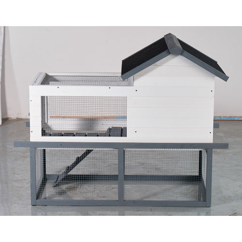 53-inch Double-tier Wooden Outdoor Indoor Waterproof Chicken Coop And Rabbit Hutch Complete With A Roof, Stairs And A Re