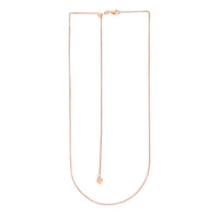 14k Rose Gold Adjustable Wheat Chain (1.00 mm)