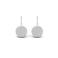 Diamond Disc Drop Earring