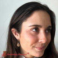 Filigree Diamond Openwork Teardrop Earrings