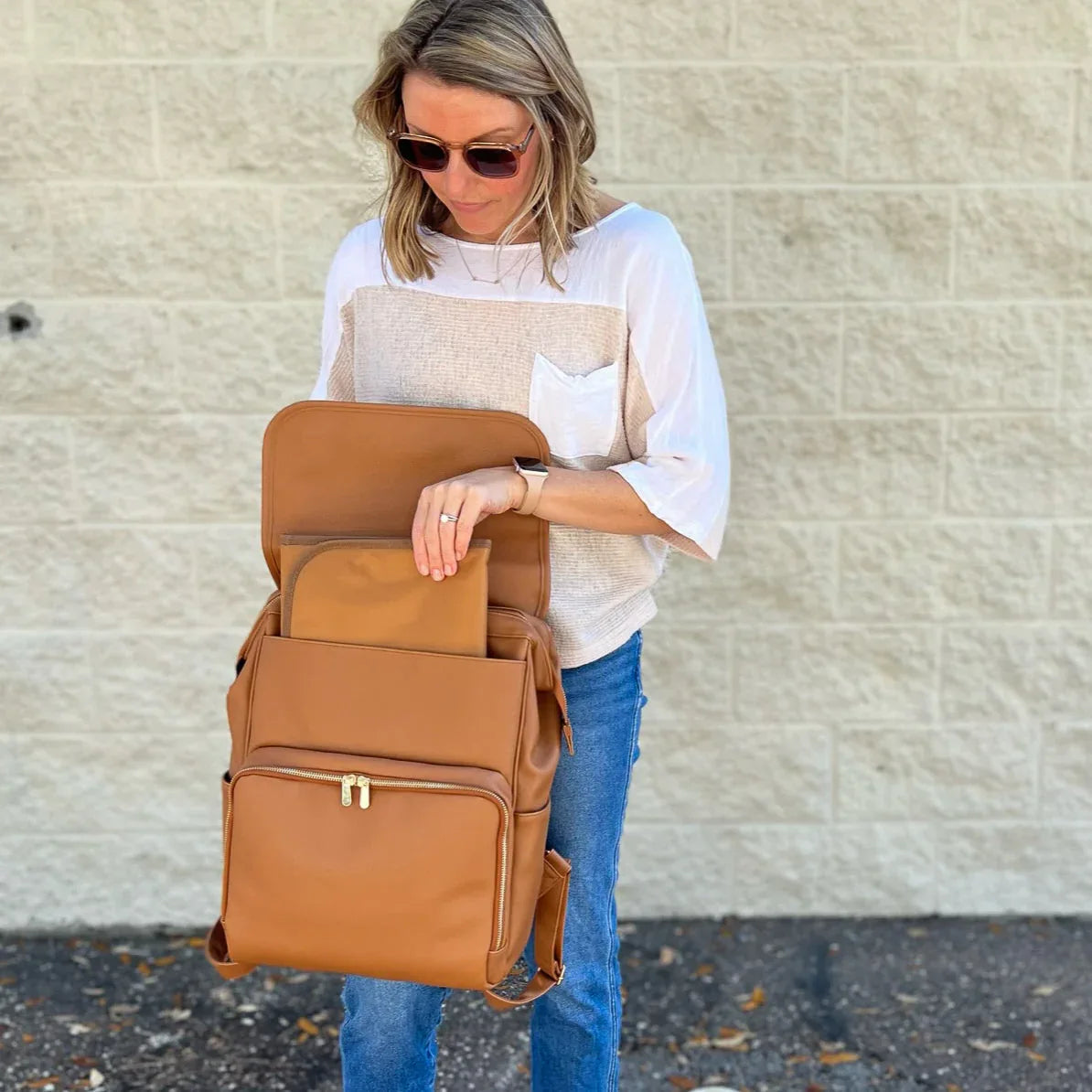 The Hands-free Diaper Bag: Backpack - BIG FRENCHIES