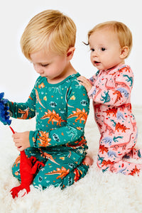 Long Sleeve Pajama Set - Dinosaur Jungle
