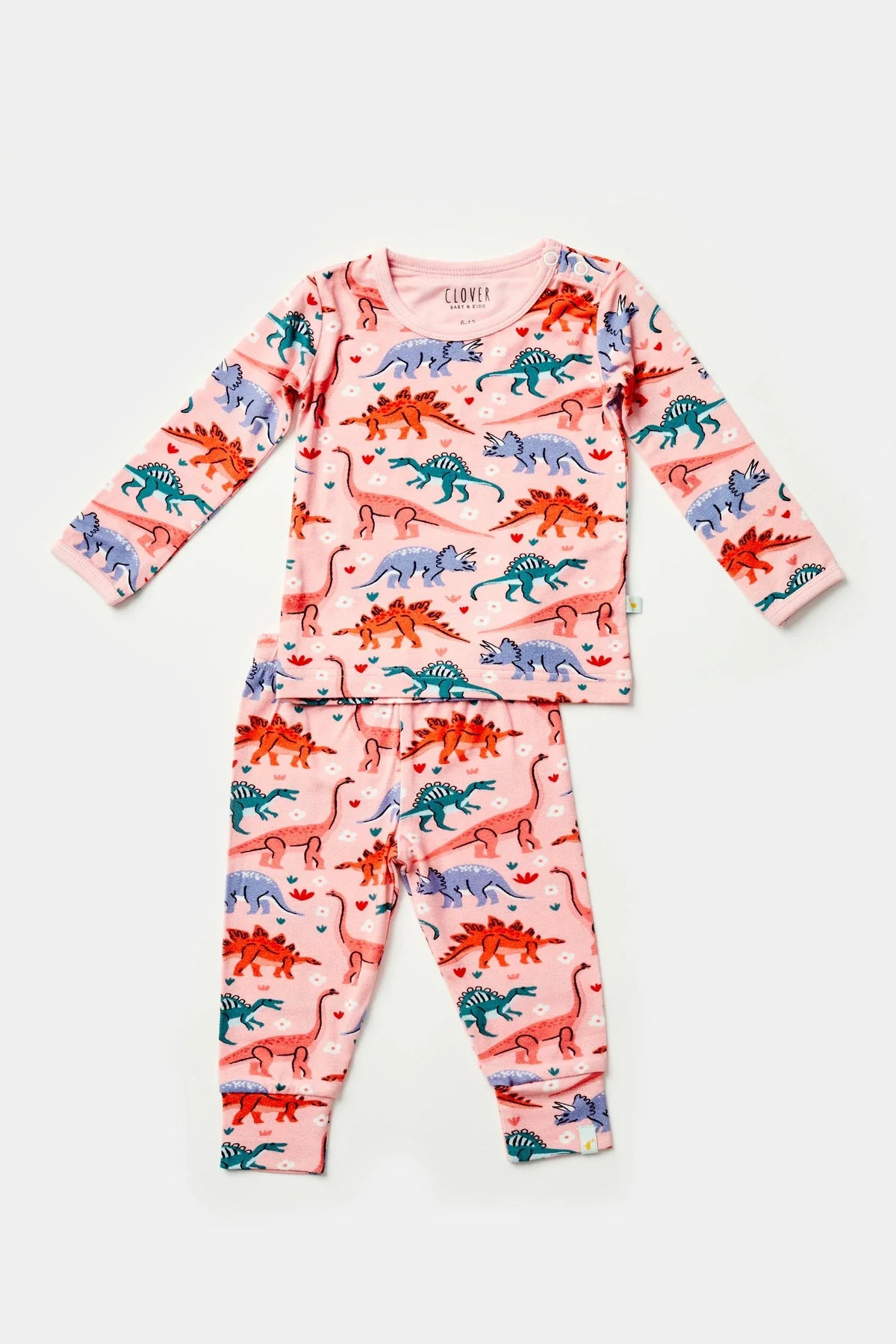 Long Sleeve Pajama Set - Dinosaur Garden - BIG FRENCHIES