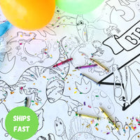 Dinosaur Coloring Tablecloth - BIG FRENCHIES