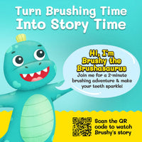 Brushy the Brushasaurus Dinosaur Toothbrush for Kids – Fun Brush Toy - BIG FRENCHIES