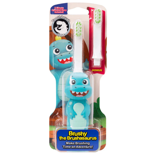 Brushy the Brushasaurus Dinosaur Toothbrush for Kids – Fun Brush Toy - BIG FRENCHIES