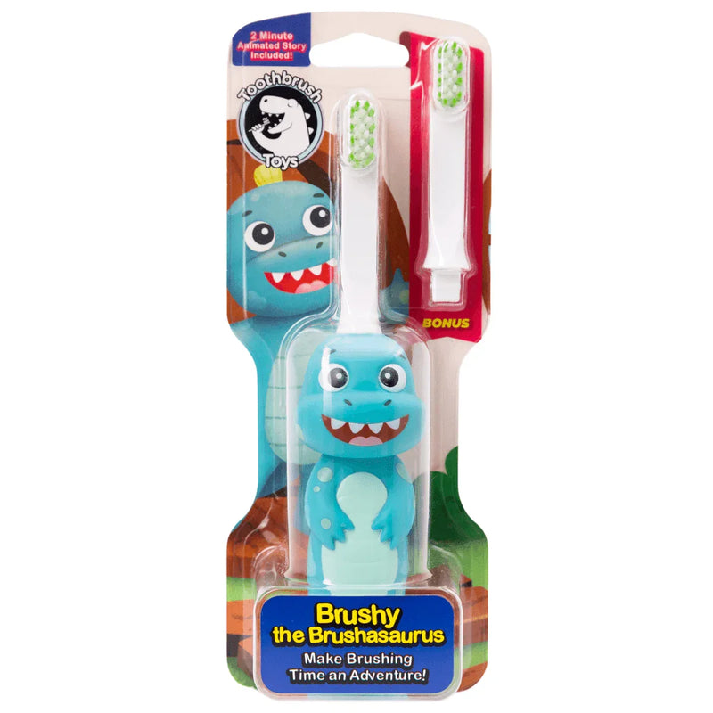 Brushy the Brushasaurus Dinosaur Toothbrush for Kids – Fun Brush Toy - BIG FRENCHIES