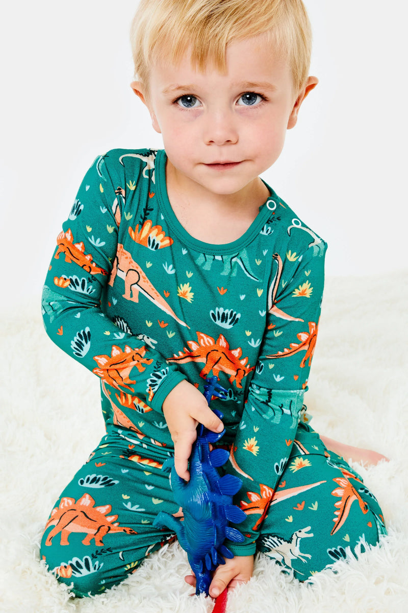 Long Sleeve Pajama Set - Dinosaur Jungle - BIG FRENCHIES