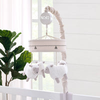 Together is Better White and Taupe Lambs Musical Mobile - BIG FRENCHIES