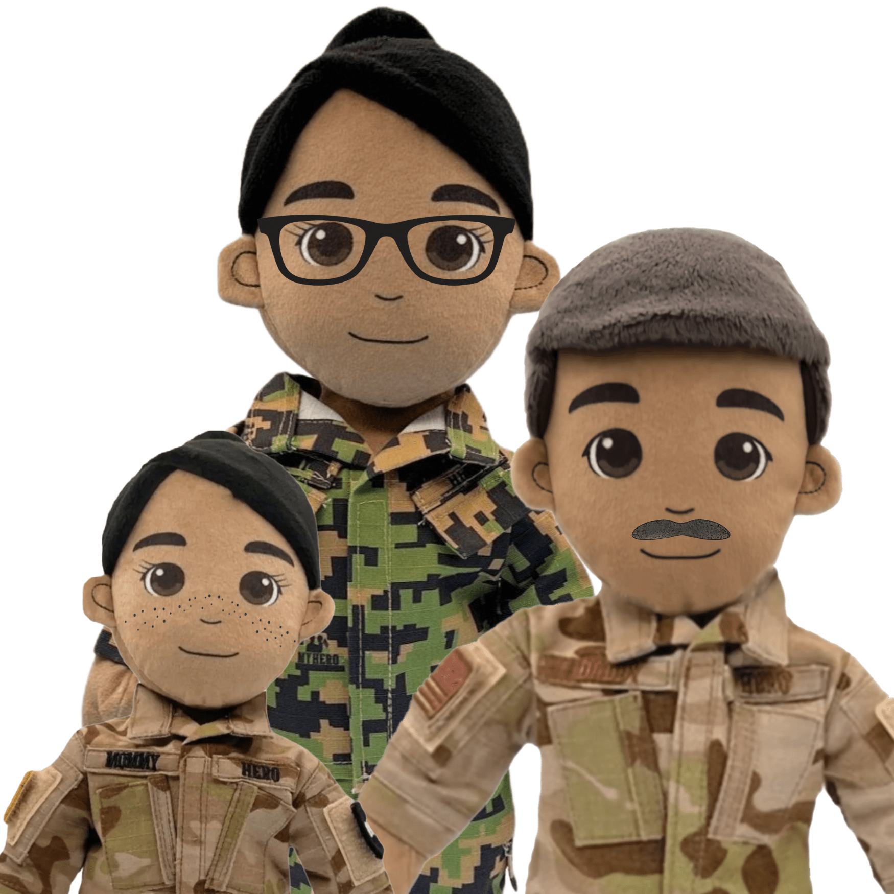 Custom Plush Doll - Add Mustache, Freckles, Glasses, and More | DIY Friendly