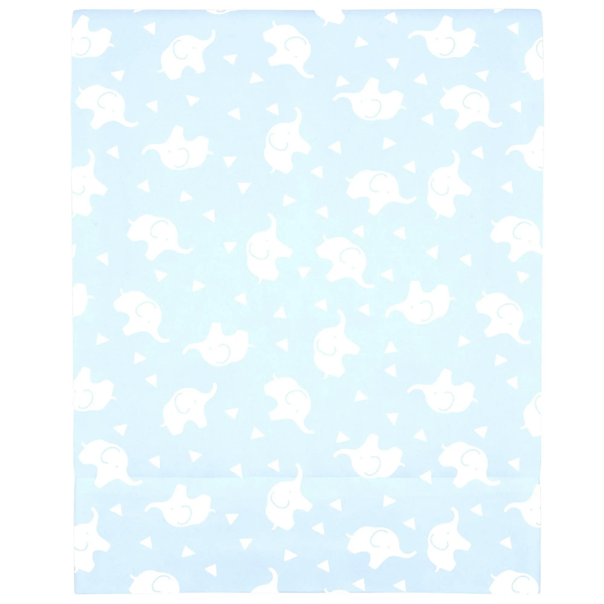 NoJo Super Soft Blue and White Elephant Fitted Mini Crib Sheet - BIG FRENCHIES
