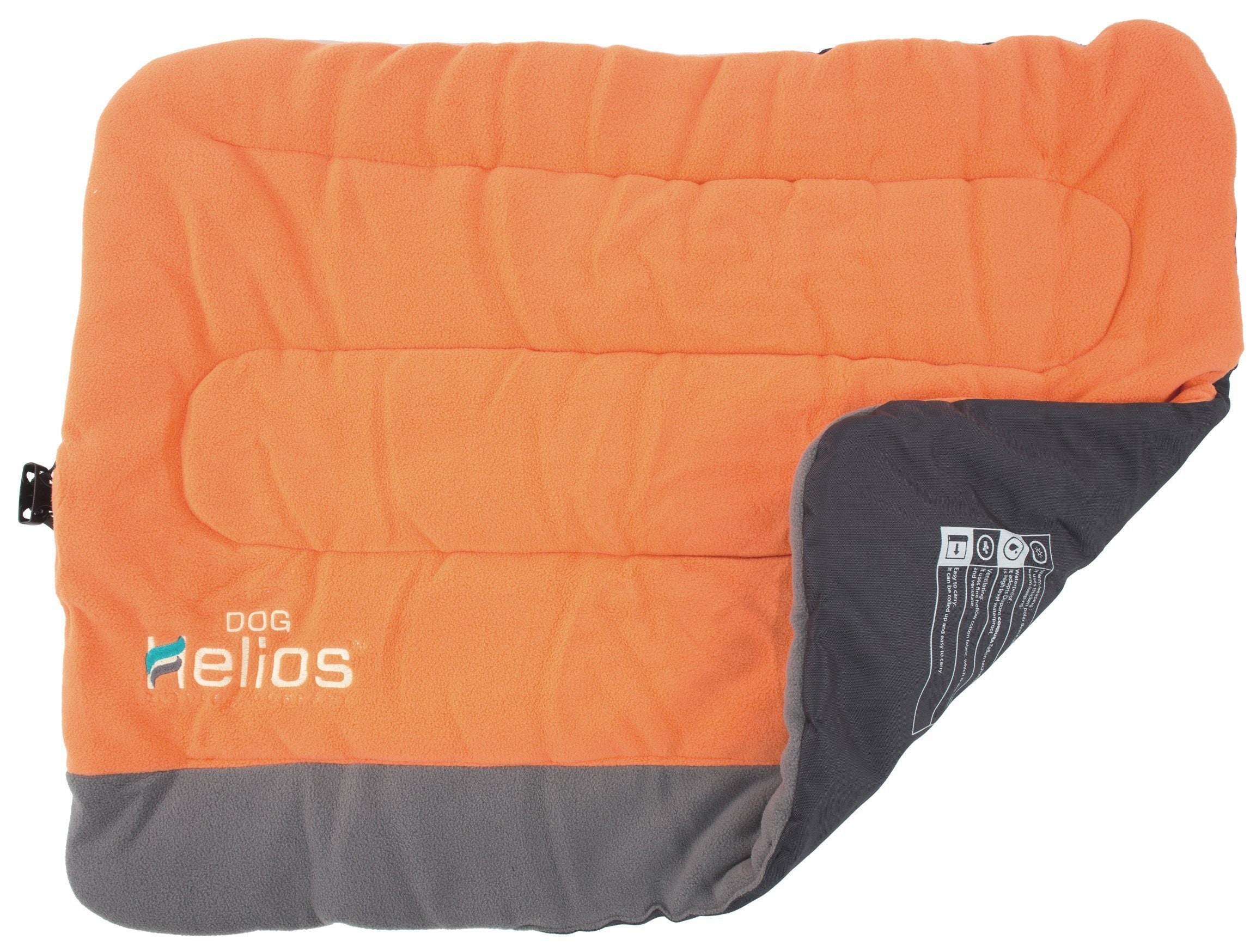 Dog Helios ® 'Combat-Terrain' Cordura-Nyco Reversible Nylon and Fleece Travel Camping Dog Bed - BIG FRENCHIES