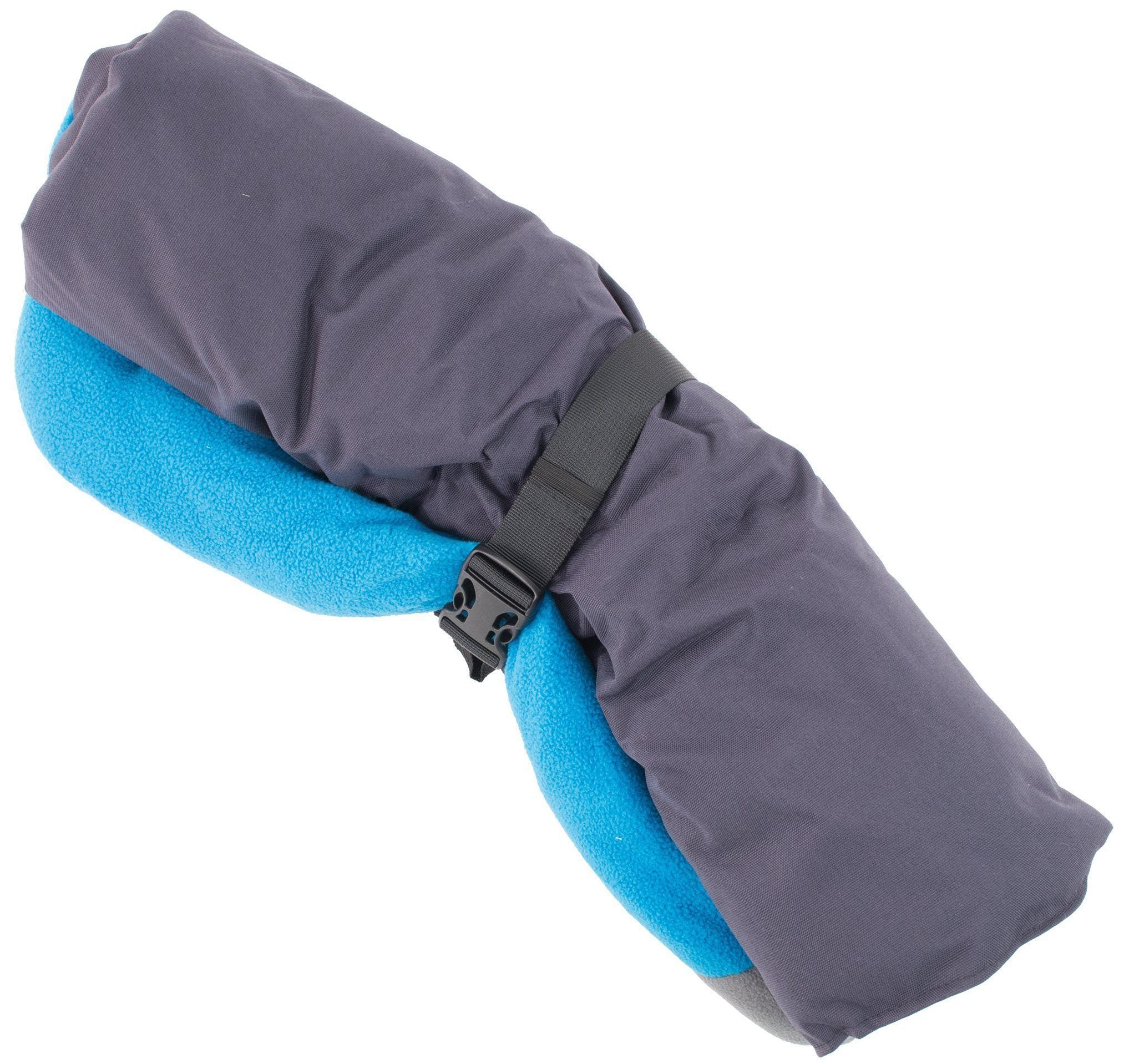 Dog Helios ® 'Combat-Terrain' Cordura-Nyco Reversible Nylon and Fleece Travel Camping Dog Bed - BIG FRENCHIES