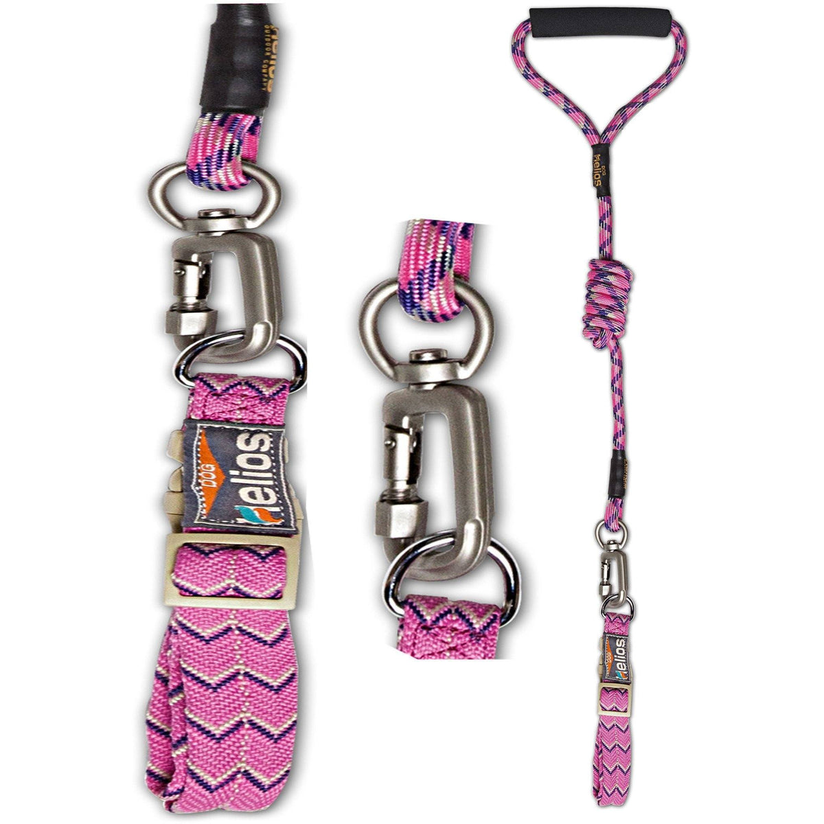 Dog Helios ® 'Dura-Tough' 2-in-1 Reflective Adjustable Fashion Dog Leash and Collar - BIG FRENCHIES