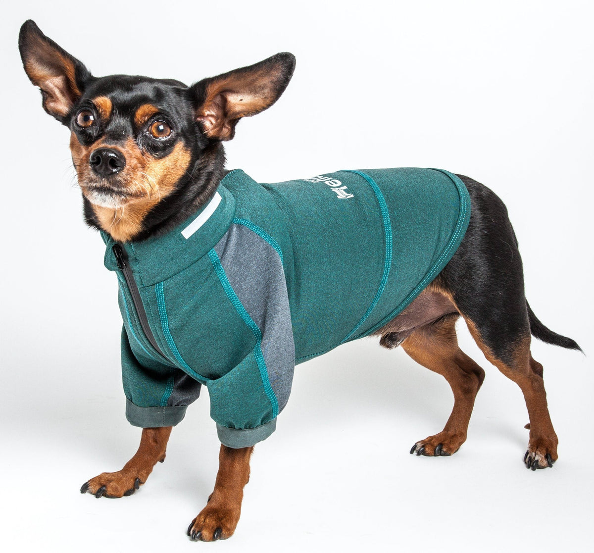 Dog Helios ® 'Eboneflow' Mediumweight 4-Way-Stretch Flexible And Breathable Performance Dog Yoga T-Shirt - BIG FRENCHIES
