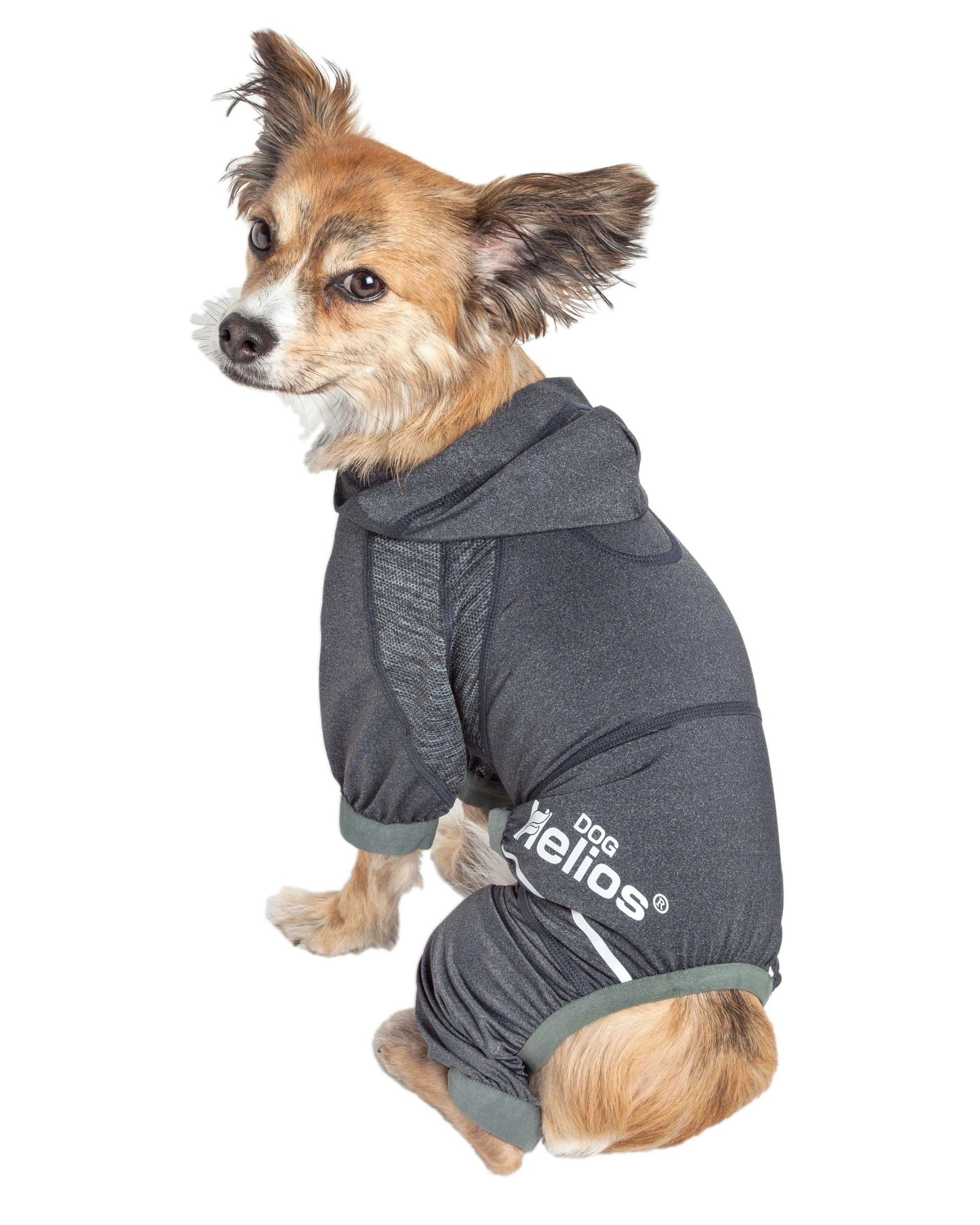 Dog Helios ® 'Namastail' Lightweight 4-Way-Stretch Yoga Performance Dog Tracksuit Hoodie - BIG FRENCHIES