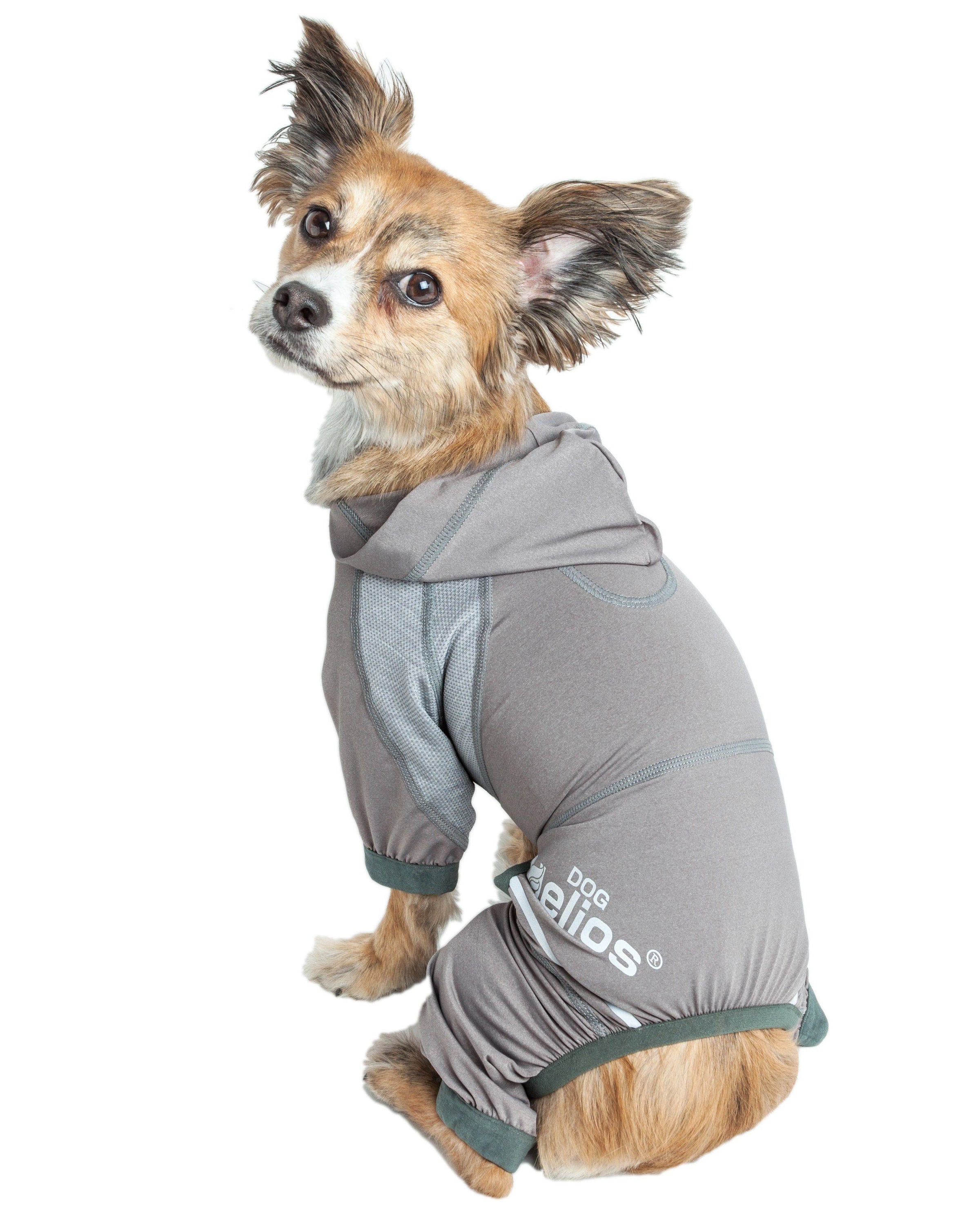 Dog Helios ® 'Namastail' Lightweight 4-Way-Stretch Yoga Performance Dog Tracksuit Hoodie - BIG FRENCHIES