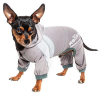 Dog Helios ® 'Namastail' Lightweight 4-Way-Stretch Yoga Performance Dog Tracksuit Hoodie - BIG FRENCHIES