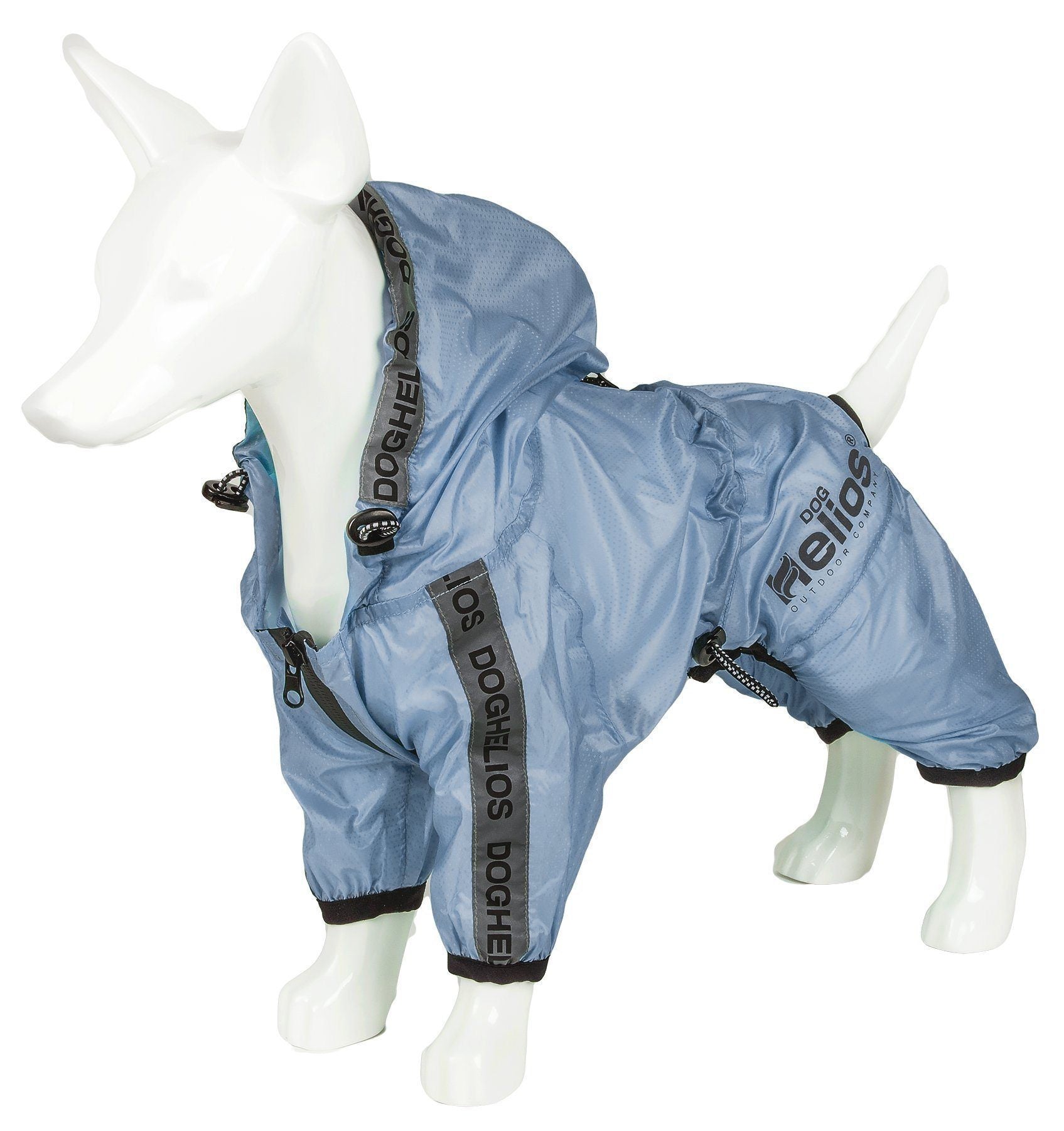 Dog Helios ® 'Torrential Shield' Waterproof and Adjustable Full Body Dog Raincoat - BIG FRENCHIES
