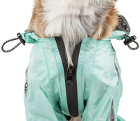 Dog Helios ® 'Torrential Shield' Waterproof and Adjustable Full Body Dog Raincoat - BIG FRENCHIES