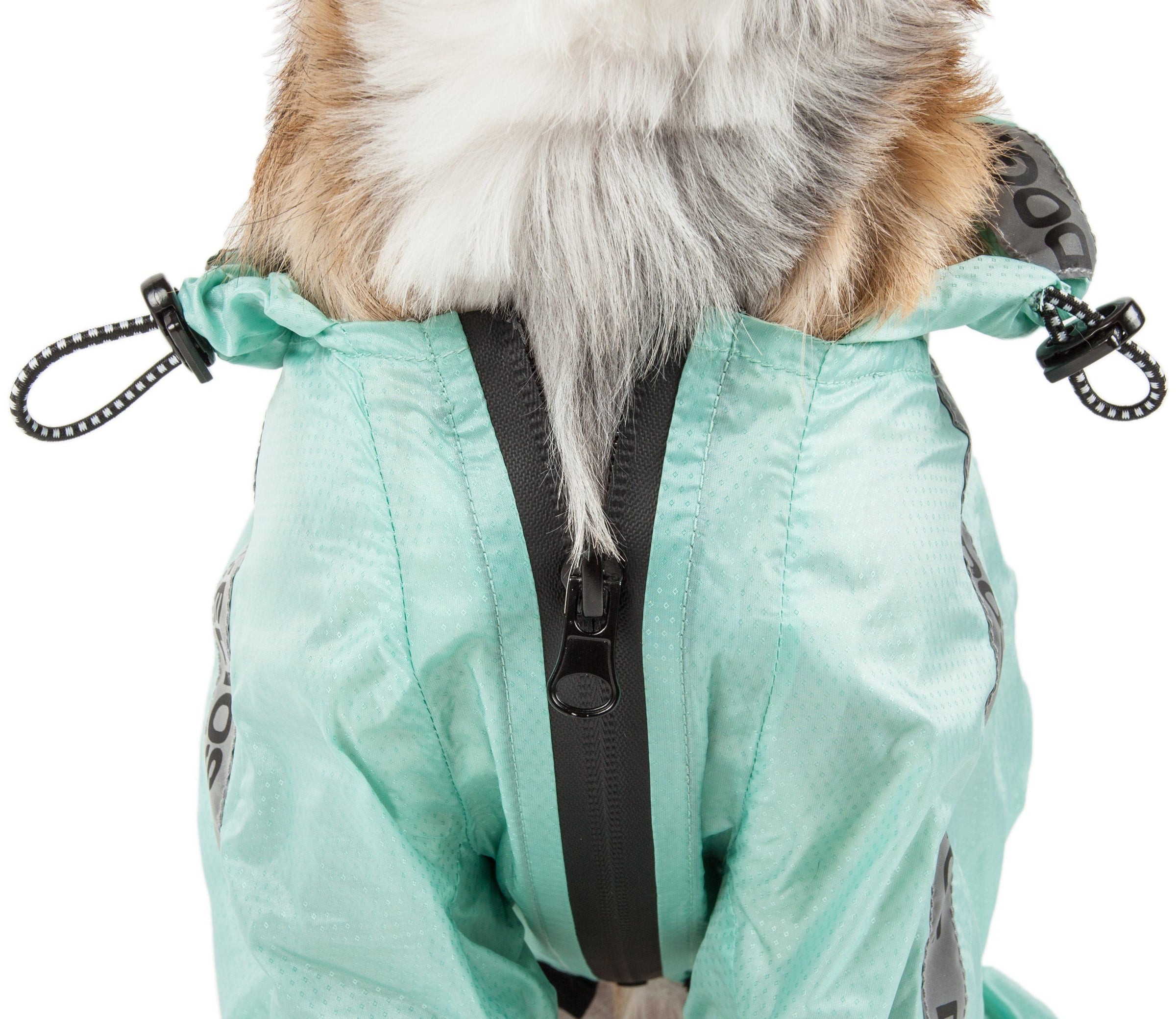 Dog Helios ® 'Torrential Shield' Waterproof and Adjustable Full Body Dog Raincoat - BIG FRENCHIES