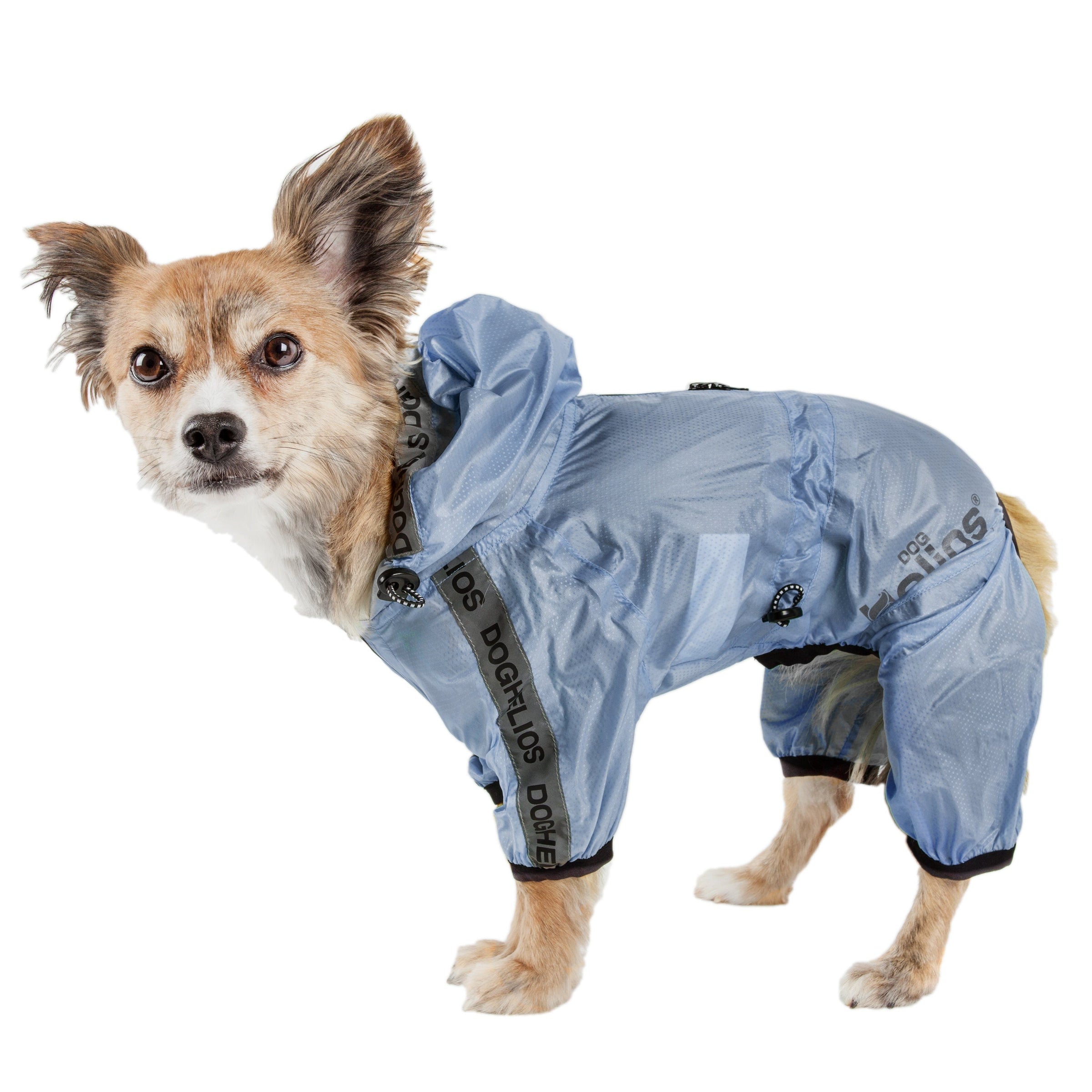 Dog Helios ® 'Torrential Shield' Waterproof and Adjustable Full Body Dog Raincoat - BIG FRENCHIES