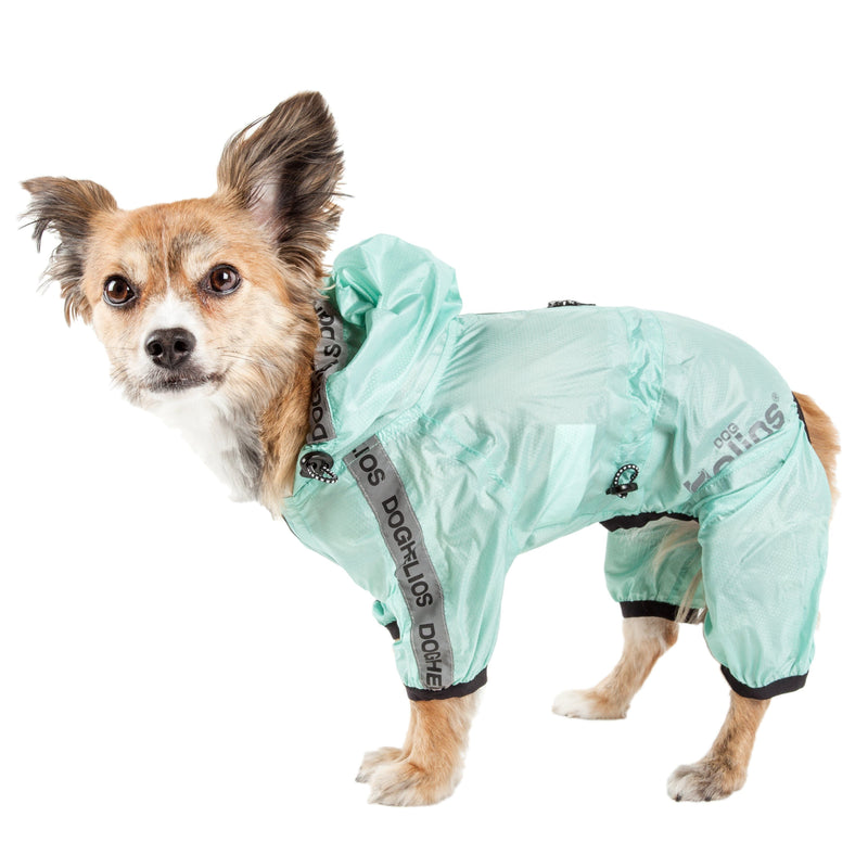Dog Helios ® 'Torrential Shield' Waterproof and Adjustable Full Body Dog Raincoat - BIG FRENCHIES