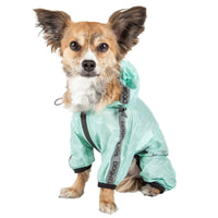Dog Helios ® 'Torrential Shield' Waterproof and Adjustable Full Body Dog Raincoat - BIG FRENCHIES