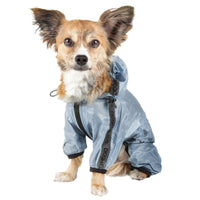 Dog Helios ® 'Torrential Shield' Waterproof and Adjustable Full Body Dog Raincoat - BIG FRENCHIES