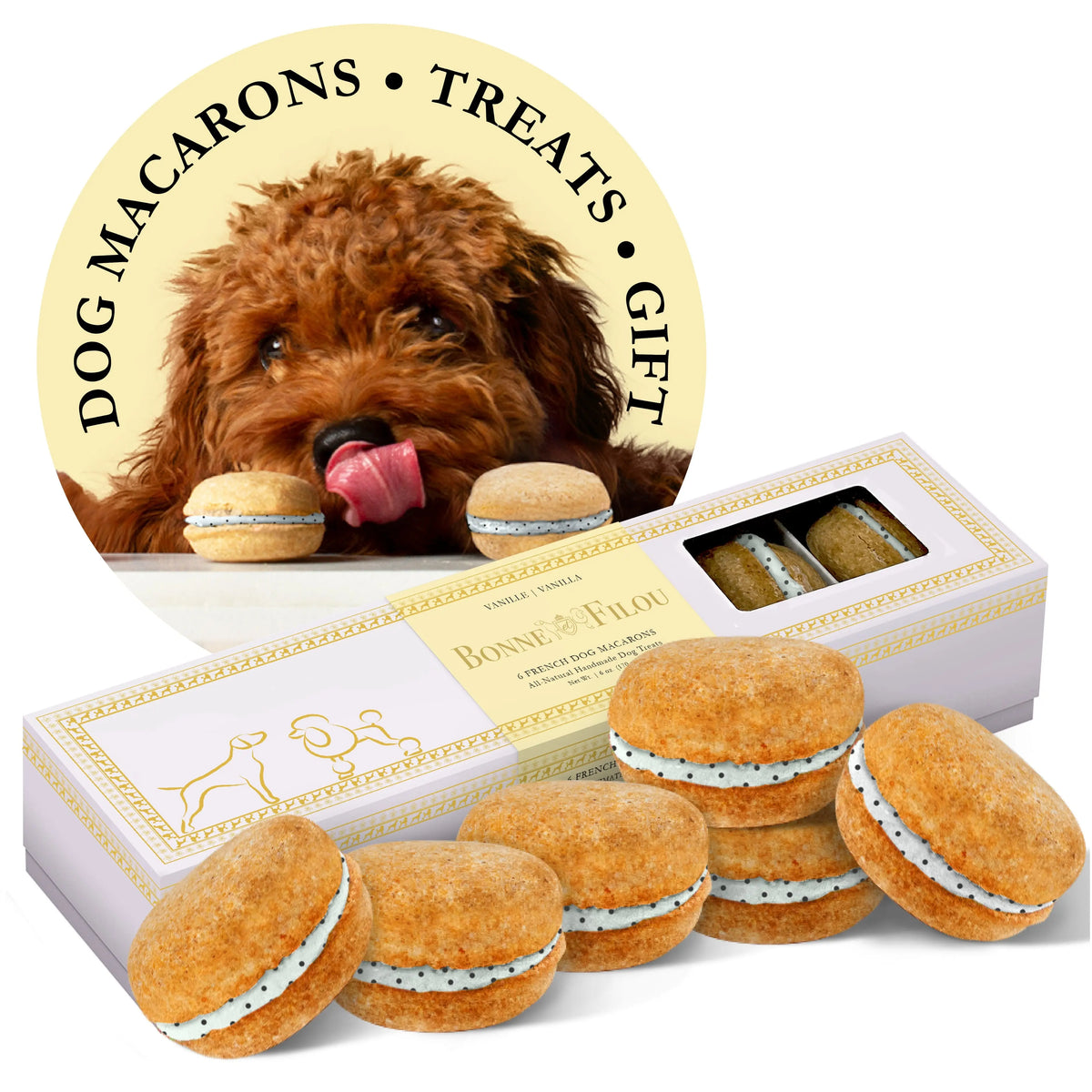 Dog Macarons (Box of 6) - BIG FRENCHIES