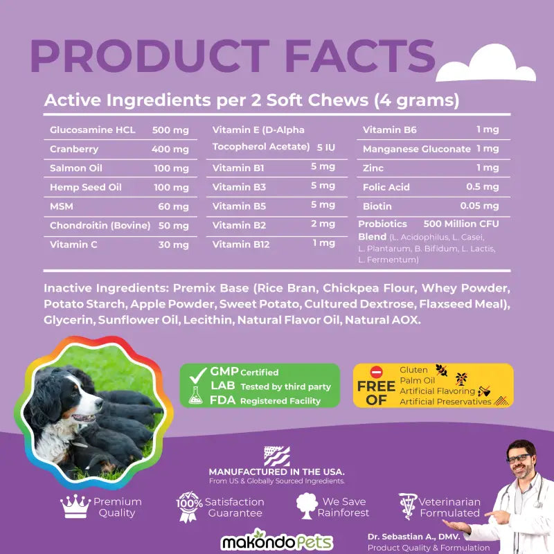 Dog Prenatal Vitamins - 120 Soft Chews - BIG FRENCHIES