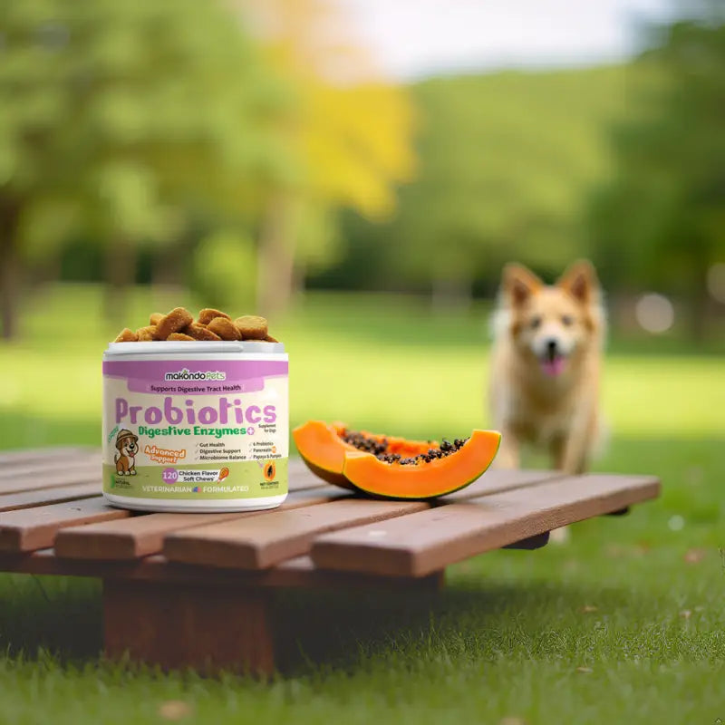 Dog Probiotics Digestive Enzymes - 120 Soft Chews - BIG FRENCHIES